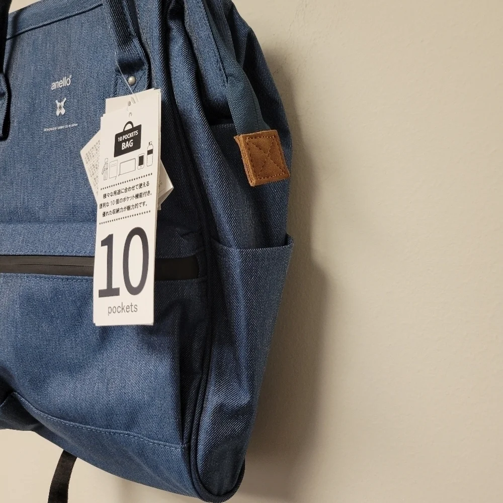 Anello Classic Blue Cross Bottle Series Regular Backpack